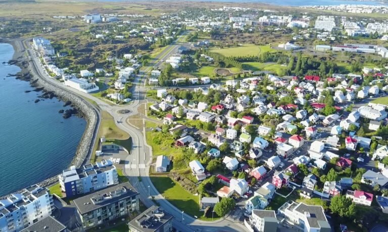 The seaside town of Hafnarfjörður