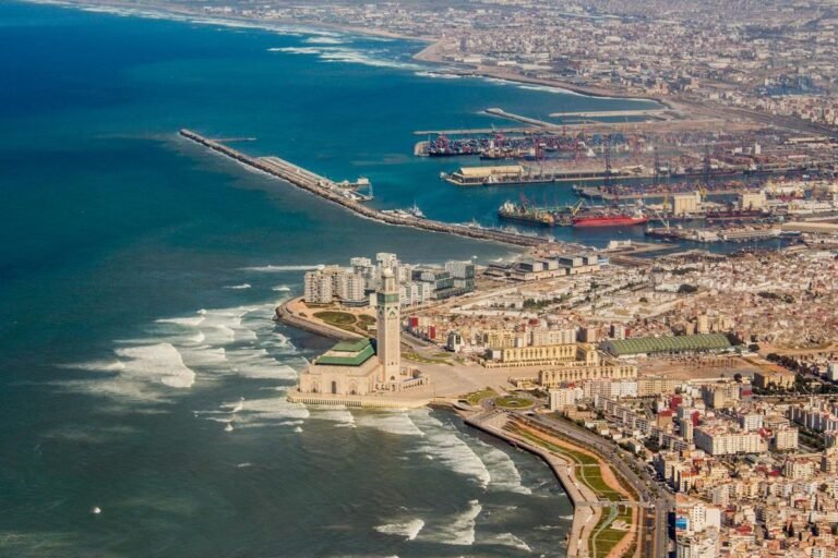 Casablanca, a city on the Atlantic coast