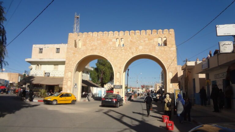 The city called the Gateway to the Sahara and famous for its traditional markets, Douz